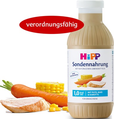 Hipp Sondennahrung Pute Mais & Karotte Kunstst.fl. 500 ml Flaschen