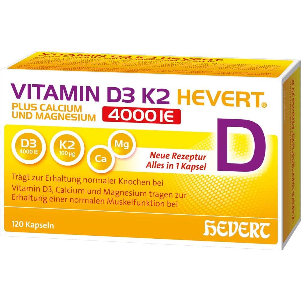 VITAMIN D3K2 HEVERT 4000IE 120 St Kapseln