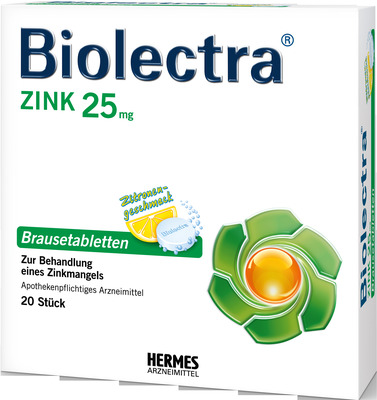 Biolectra ZINK 25mg 20 St Brausetabletten