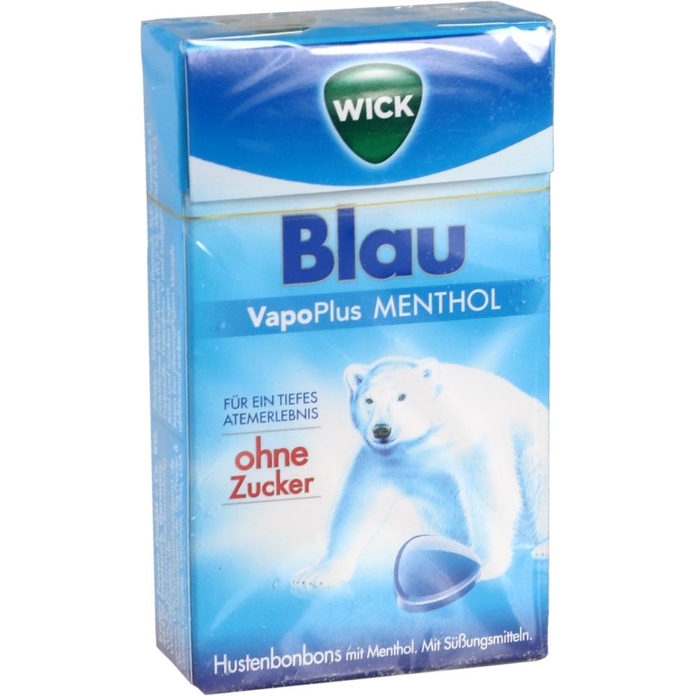 WICK BLAU VapoPlus MENTHOL Bonbons ohne Zucker  46 g Bonbons