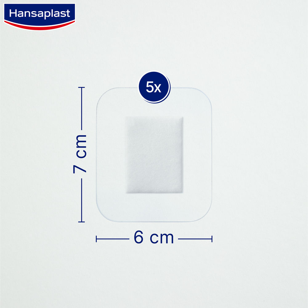 Hansaplast AQUA PROTECT XL 6x 7cm 5 St Pflaster