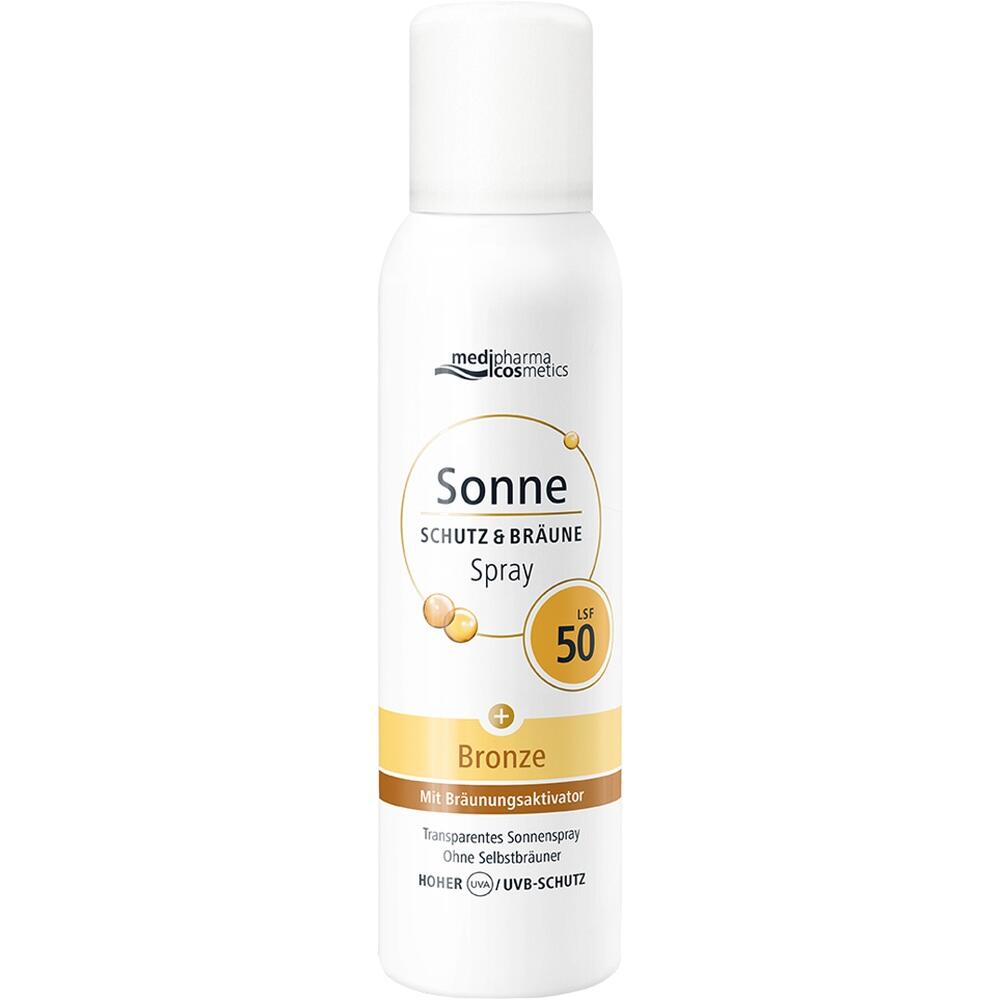 medipharma cosmetics Sonne SCHUTZ & BRÄUNE Bronze LSF 50 Aerosol-Spray 150 ml Spray