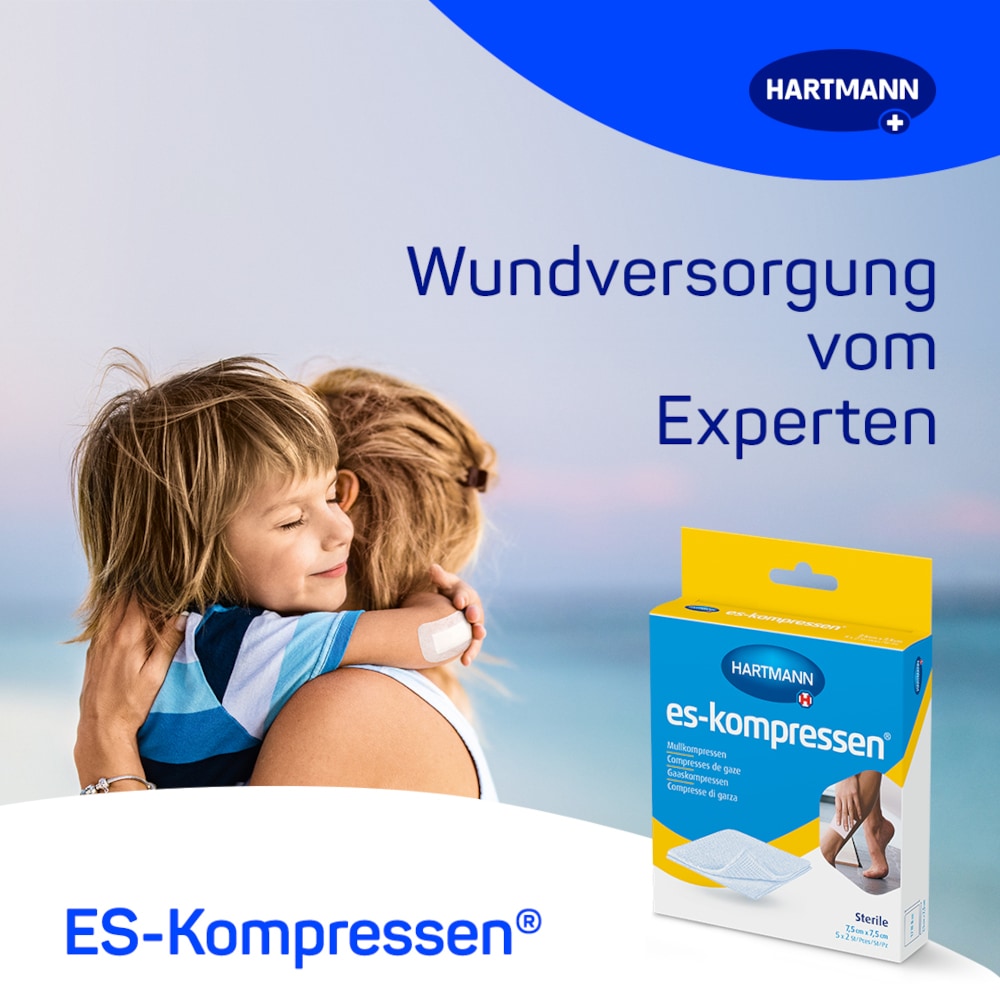 es-kompressen Sterile 7,5 cm x 7,5 cm 5X2 St Kompressen