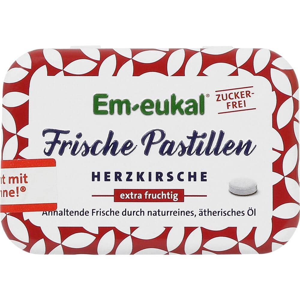 Em-eukal Frische Pastillen HERZKIRSCHE zuckerfrei 20 g Pastillen