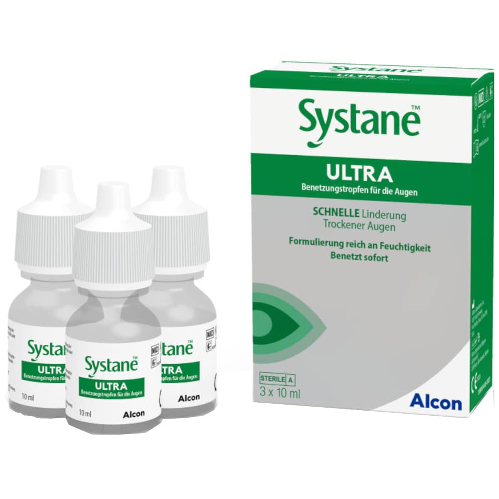 SYSTANE Ultra Benetzungstropfen 3X10 ml Augentropfen