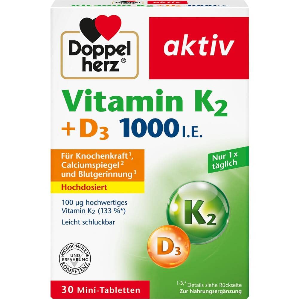 Doppelherz aktiv Vitamin K2+D3 1000 I.E.  30 St Tabletten