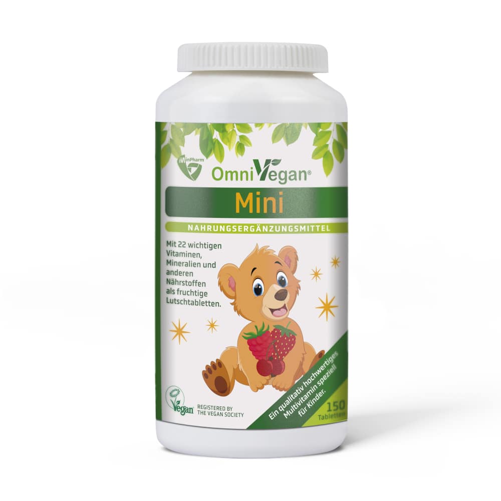 Omni Vegan Mini Multivitamine für Kinder 150 St Lutschtabletten