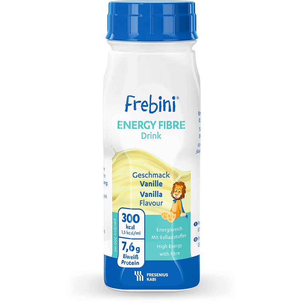 Frebini Energy Fibre Trinknahrung Vanille 4X200 ml Flüssigkeit