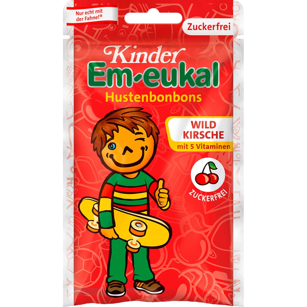 Em-eukal Kinder WILDKIRSCHE zuckerfrei 75 g Bonbons