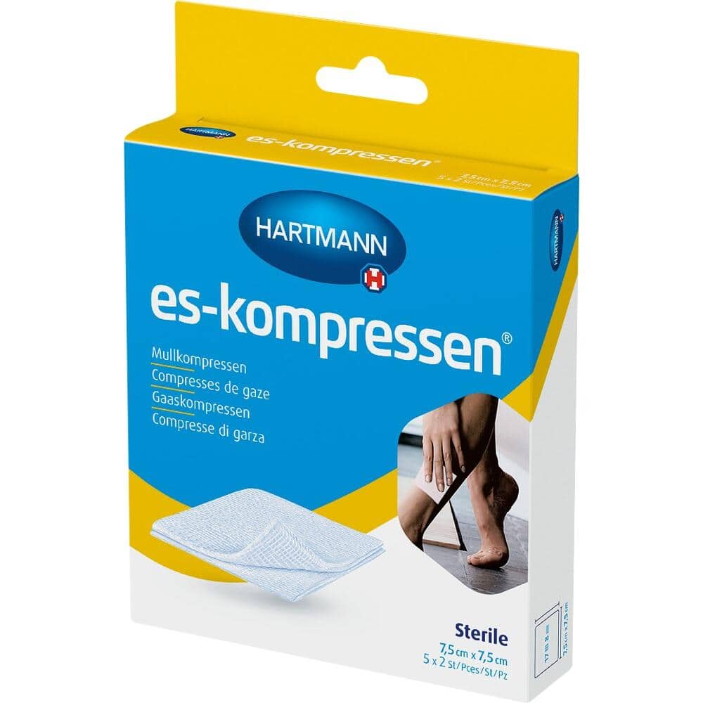 es-kompressen Sterile 7,5 cm x 7,5 cm 5X2 St Kompressen