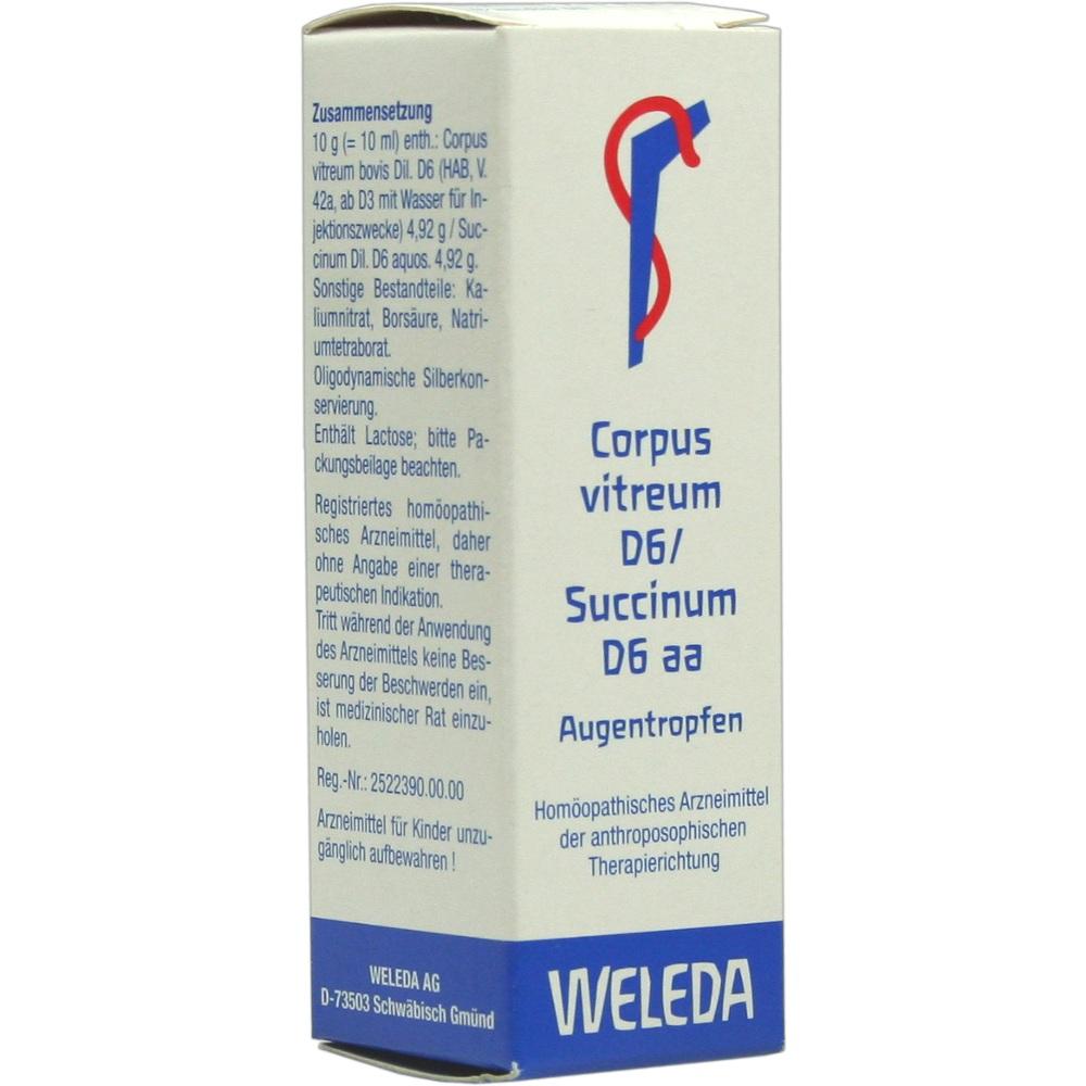 WELEDA CORPUS VITREUM D 6/Succinum D 6 aa Augentropfen 10 ml Augentropfen