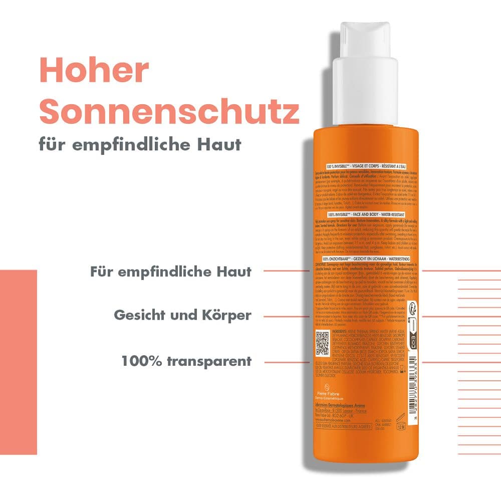 Avène 100% INVISIBLE SONNENSPRAY SPF 50 + 3 € sparen* 200 ml Spray
