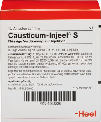 CAUSTICUM INJEEL S Ampullen 10 St Ampullen
