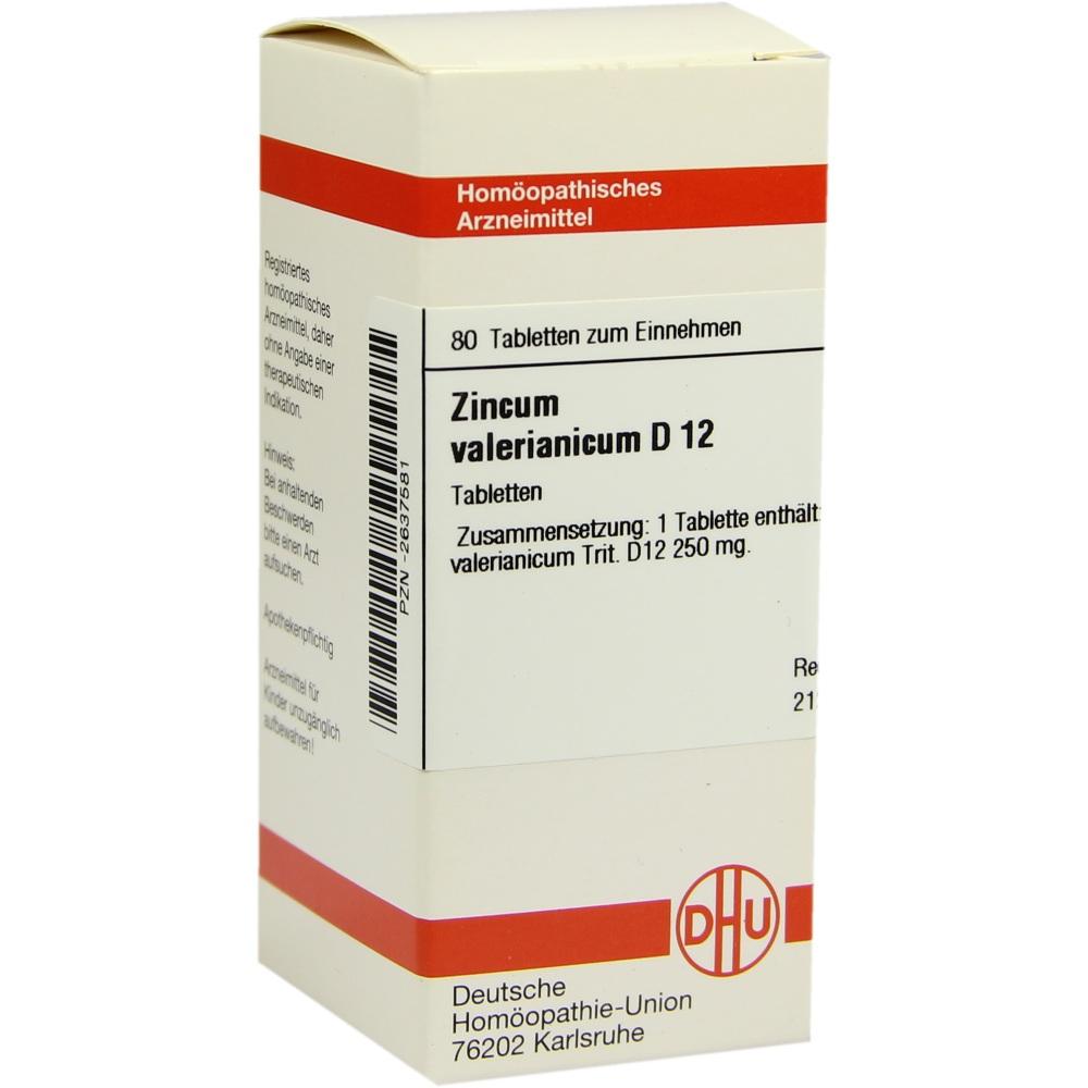 ZINCUM VALERIANICUM D 12 Tabletten 80 St Tabletten