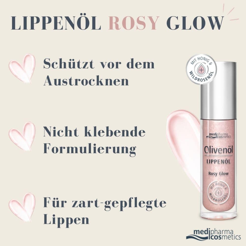 Olivenöl Lippenöl Rosy Glow 4 ml Öl