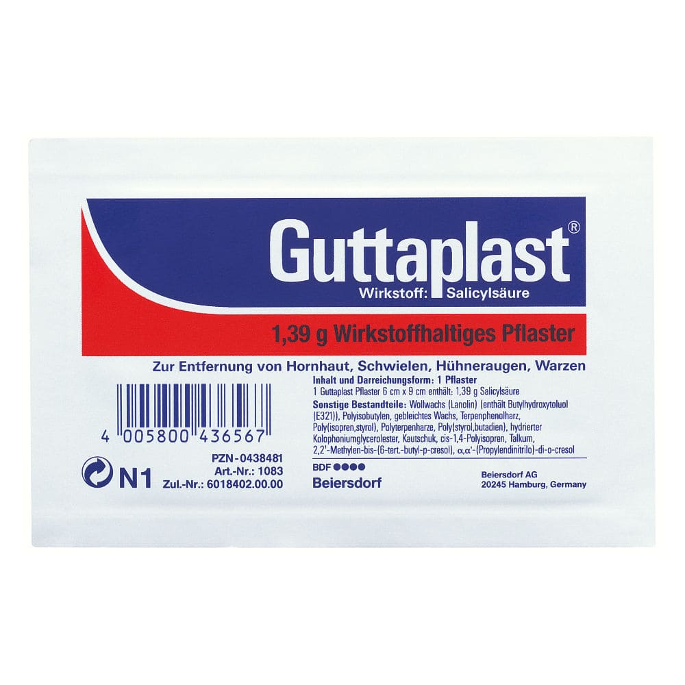 Guttaplast Wirkstoffhaltiges Pflaster 6 x 9cm 1 St Pflaster