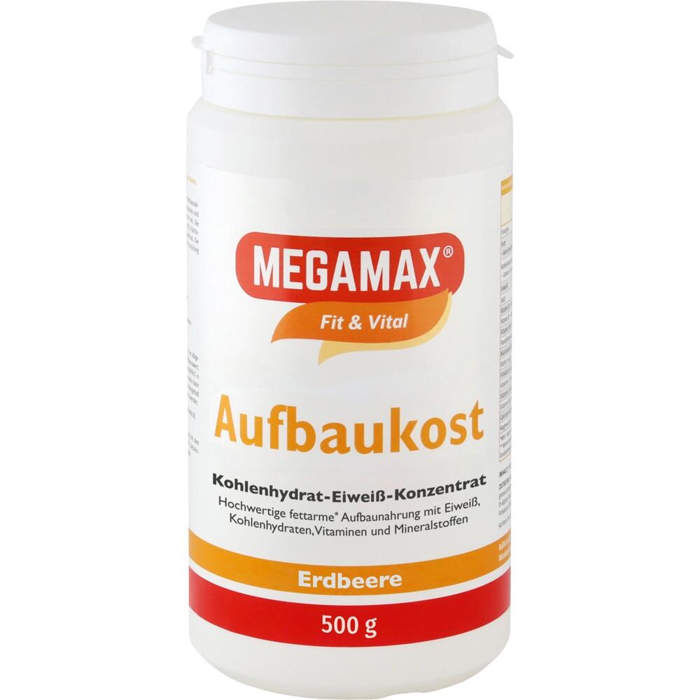MEGAMAX Aufbaukost Erdbeere Pulver 500 g Pulver