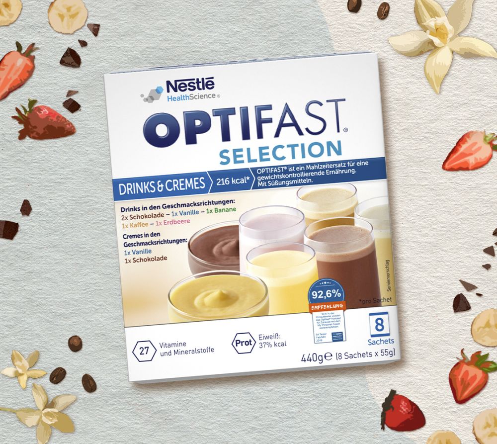 OPTIFAST Selection Drinks & Cremes 8X55 g Pulver