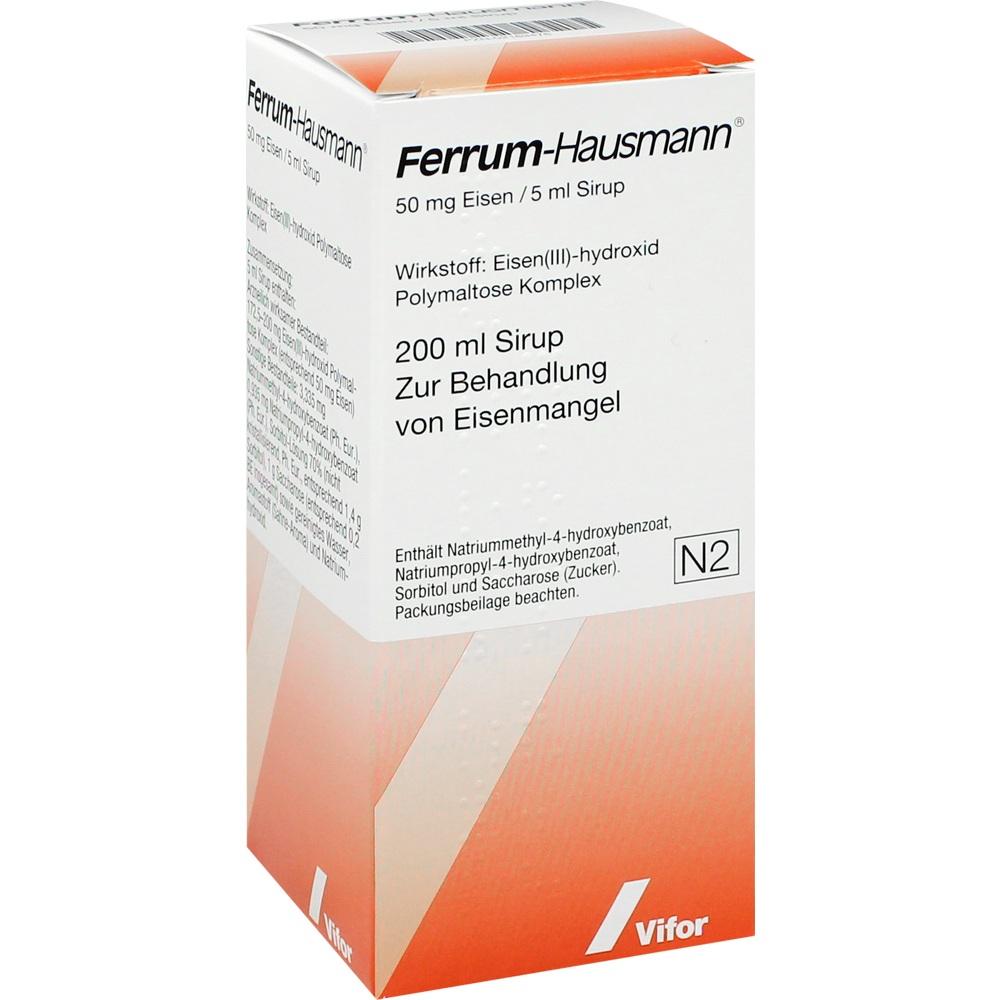 Ferrum Hausmann 50mg Eisen/5ml 200 ml Sirup