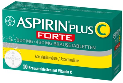 Aspirin plus C Forte 800mg/480mg 10 St Brausetabletten