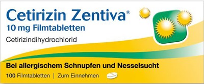 Cetirizin Zentiva 10mg 100 St Filmtabletten