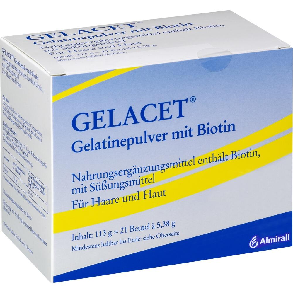 GELACET Gelatinepulver mit Biotin im Beutel 21 St Pulver