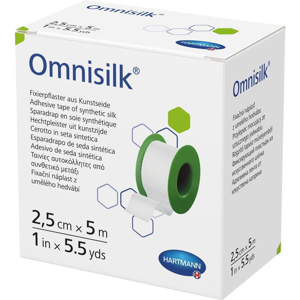 OMNISILK Fixierpflaster Kunstseide 2,5 cmx5 m 1 St Pflaster