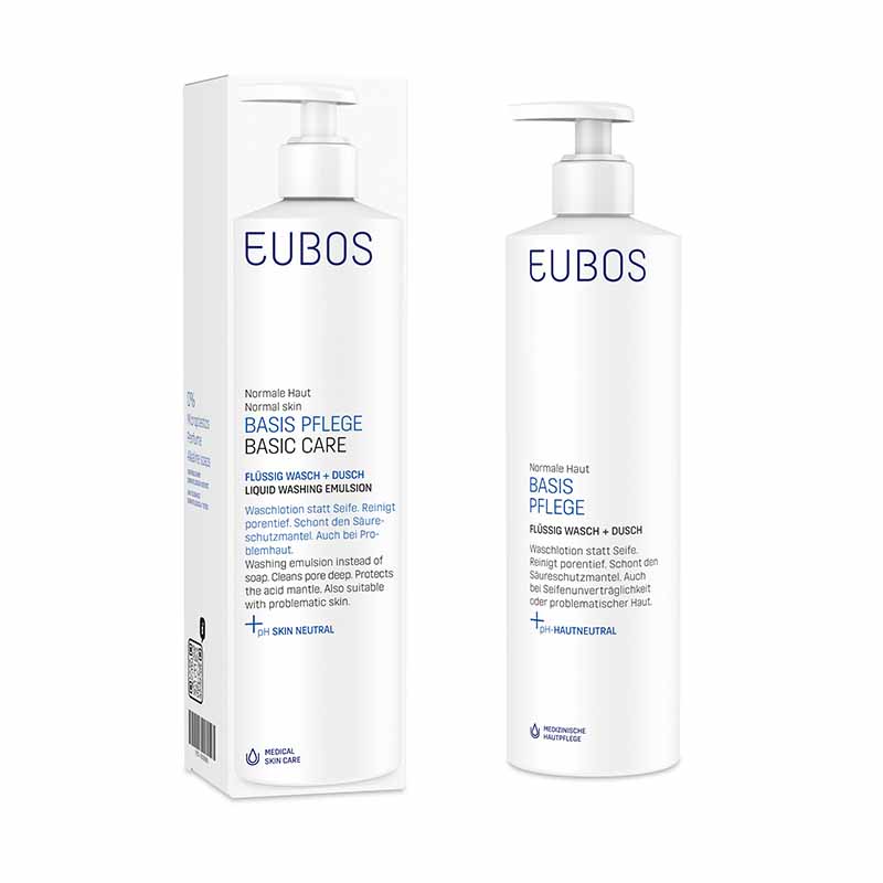 EUBOS FLÜSSIG blau mit Dosierpumpe unparfümiert 400 ml Flüssigkeit
