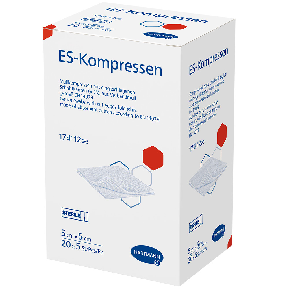 ES-KOMPRESSEN steril 5x5 cm Großpackung 20X5 St Kompressen