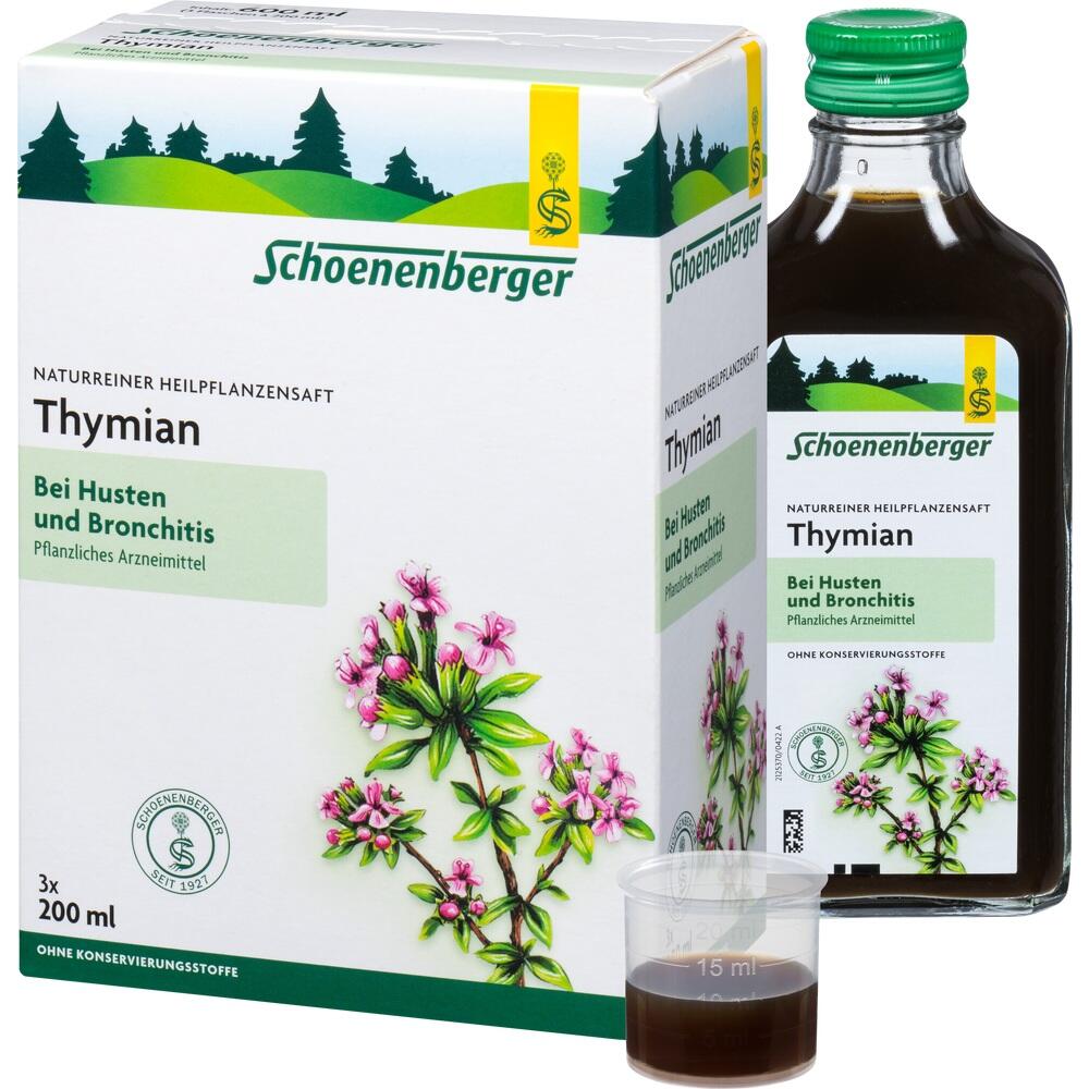 Schoenenberger Thymian Naturreiner Heilpflanzensaft  3X200 ml Saft