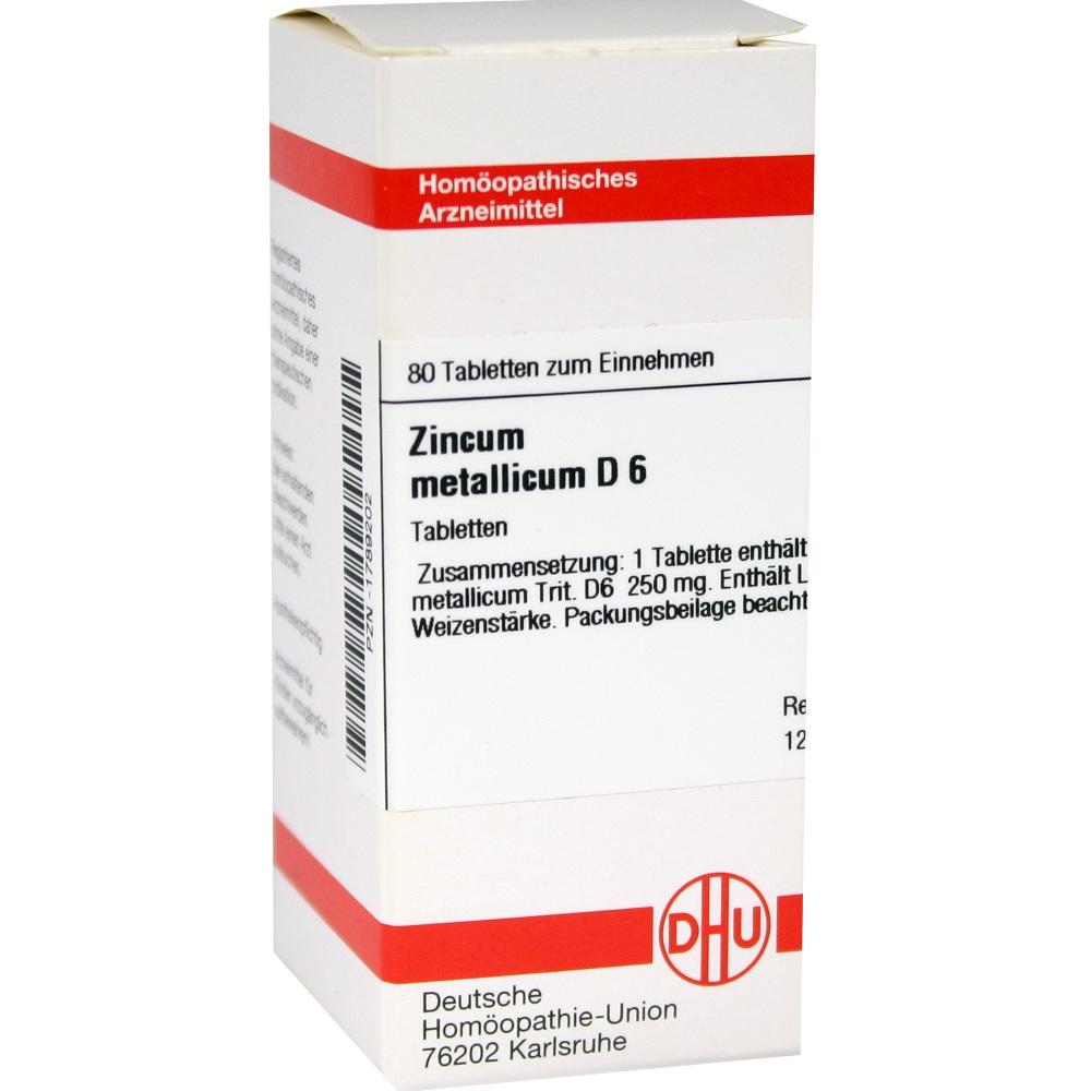 ZINCUM METALLICUM D 6  80 St Tabletten