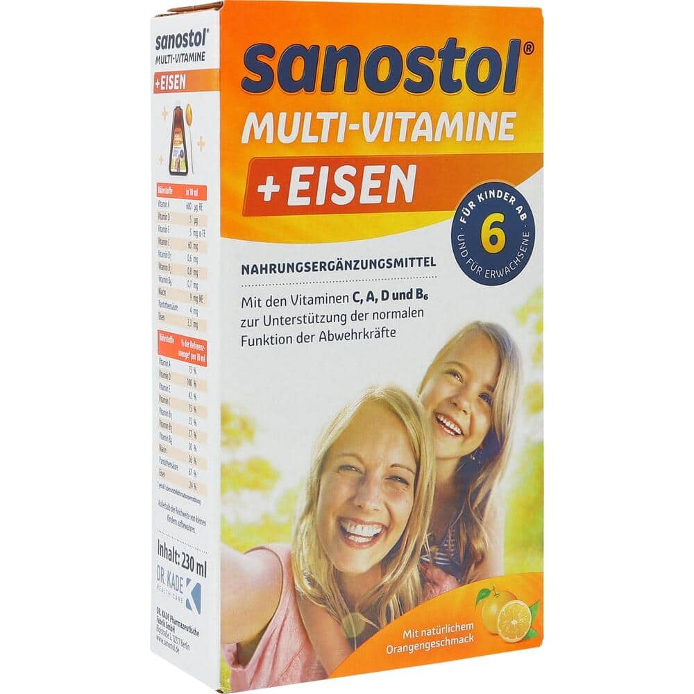 sanostol MULTIVITAMINE + EISEN 230 ml Saft