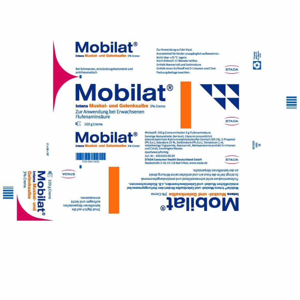 Mobilat Intens Muskel- und Gelenksalbe 3% 100 g Creme
