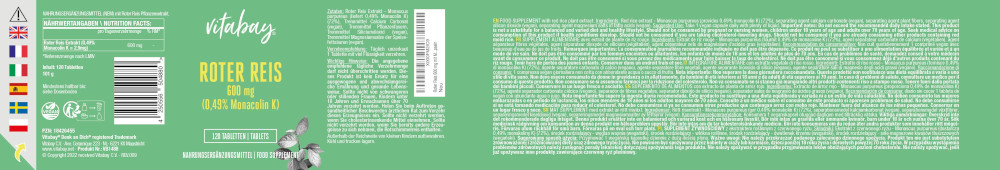 vitabay ROTER REIS 120 St Tabletten
