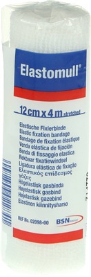 Elastomull 12cmx4m streched Elastische Fixierbinde 1 St Binden
