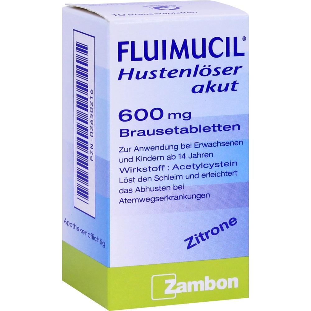 Fluimucil Hustenlöser akut 600mg 10 St Brausetabletten