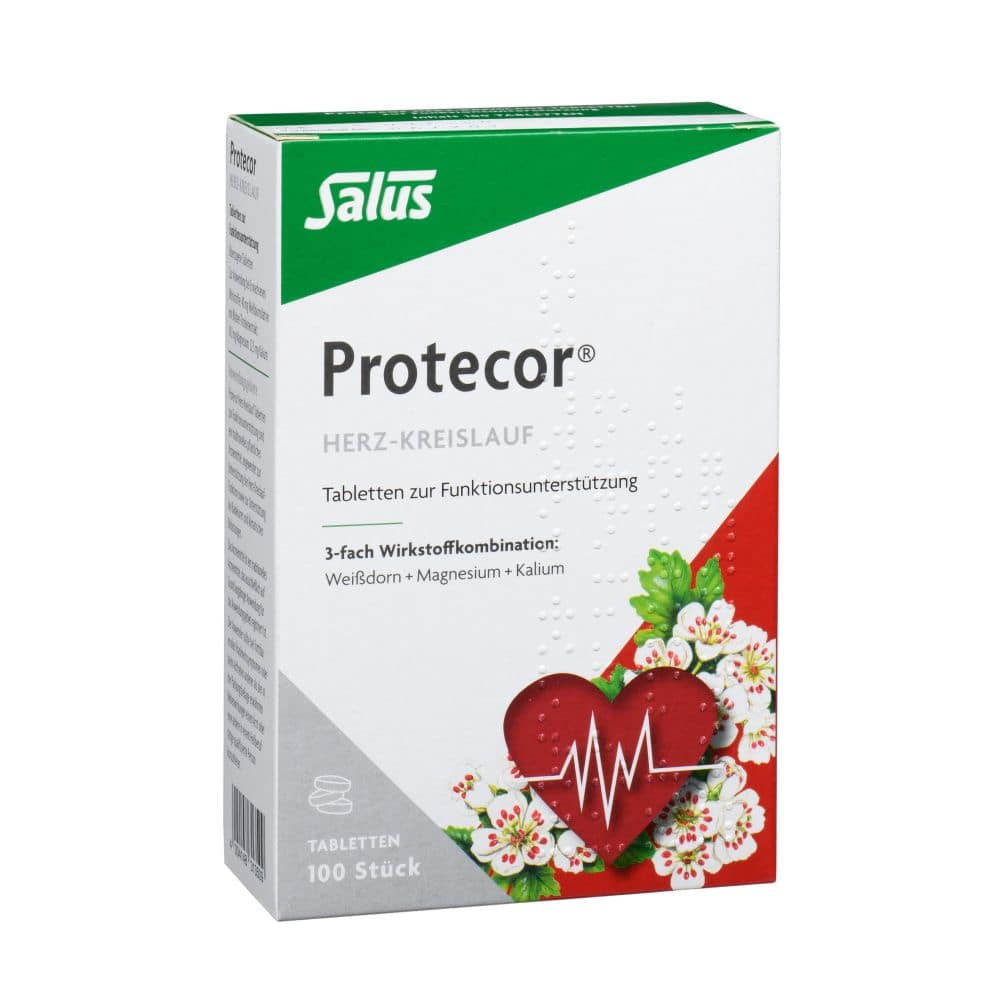 PROTECOR Herz-Kreislauf Tabletten zur Funktionsunterstüzung Salus 100 St Überzogene Tabletten