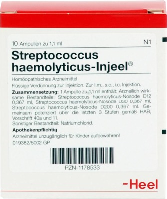 STREPTOCOCCUS HAEMOLYTICUS Injeel Ampullen 10 St Ampullen