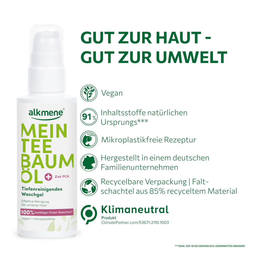 alkmene MEIN TEEBAUMÖL Tiefenreinigendes Waschgel 150 ml Gel