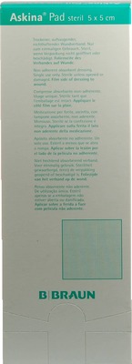 ASKINA Pad Wundauflage 5x5 cm nicht haftend 100 St