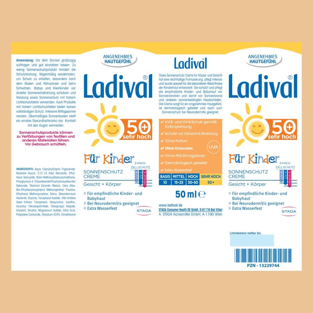 Ladival Für Kinder SONNENSCHUTZ CREME LSF 50+ 50 ml Creme