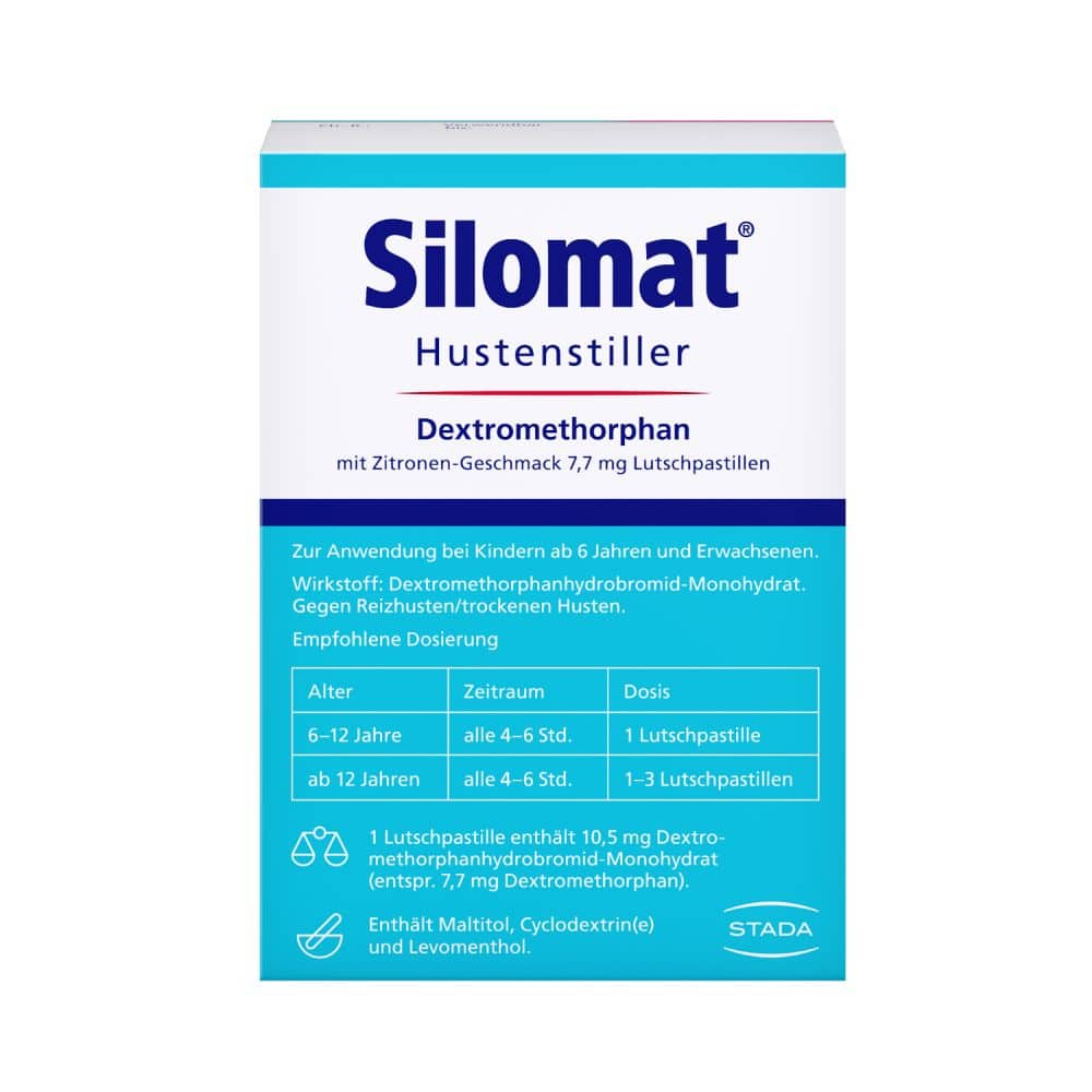 Silomat Hustenstiller Dextromethorphan Zitrone 40 St Lutschpastillen