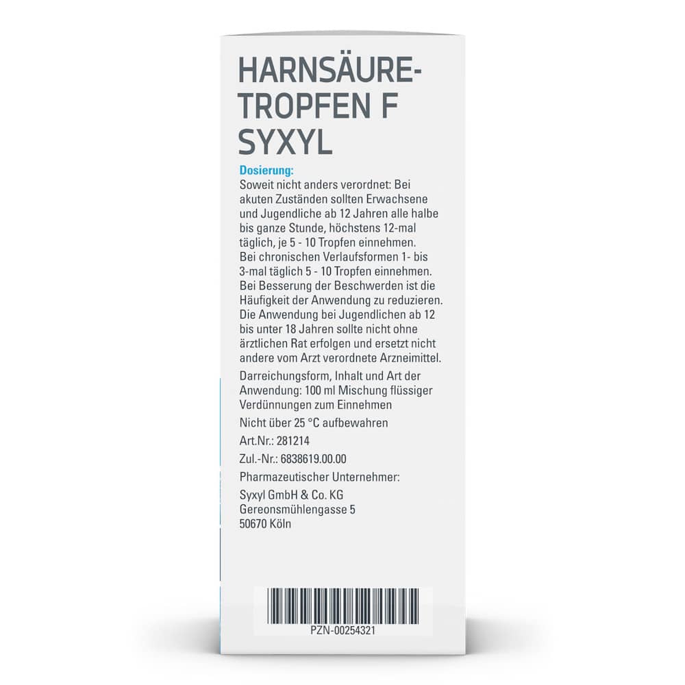 Harnsäuretropfen F Syxyl  100 ml Lösung