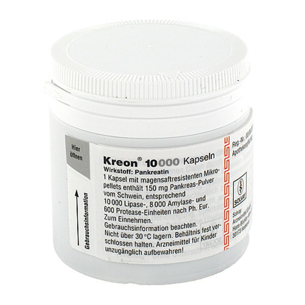 Kreon 10000 200 St Hartkapseln mit magensaftresistent überzogenen Pellets