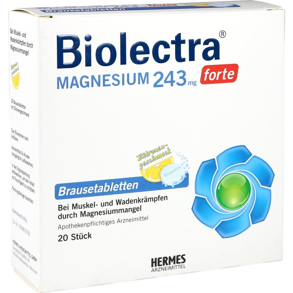 Biolectra MAGNESIUM 243mg FORTE Zitrone 20 St Brausetabletten