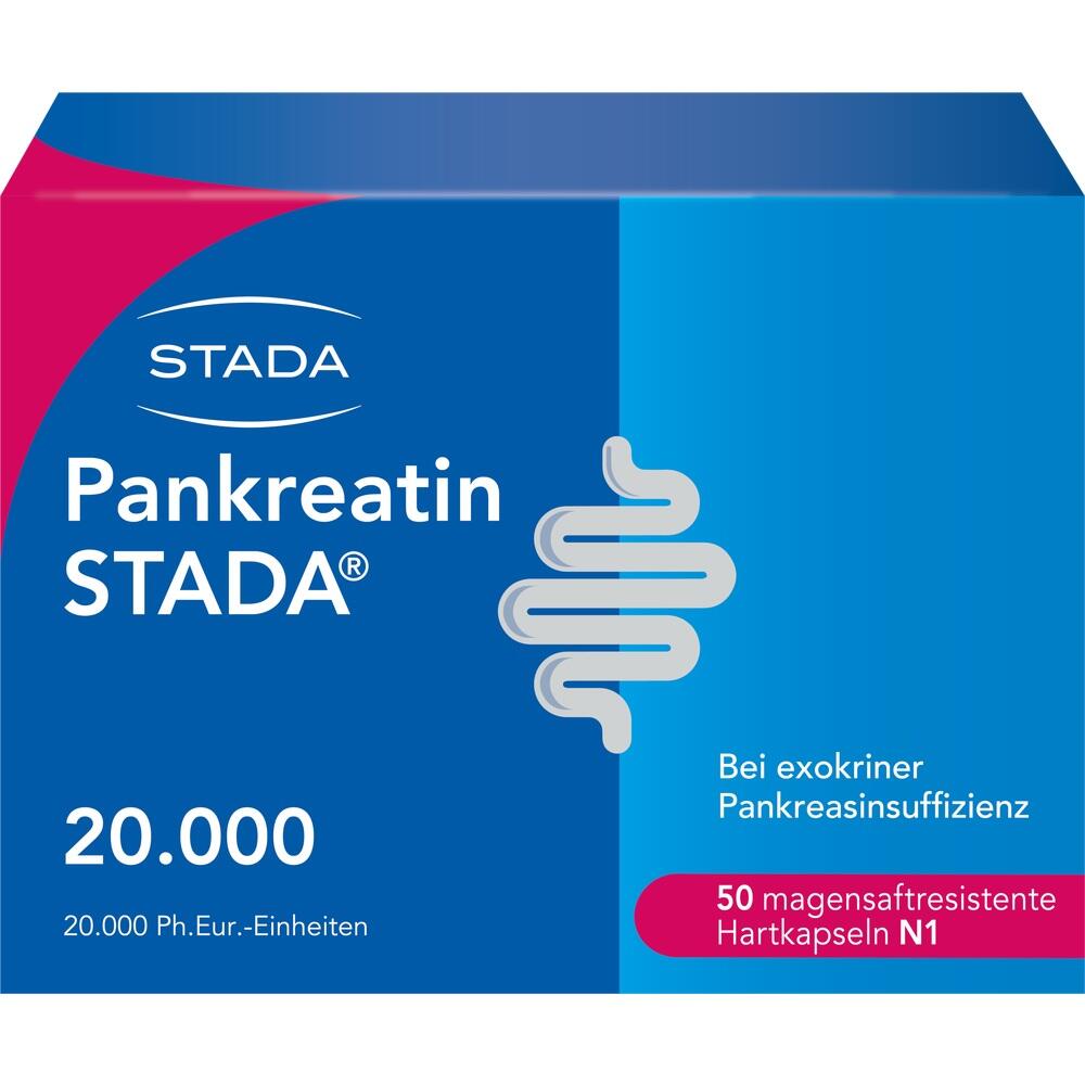 Pankreatin STADA 20000 50 St Magensaftresistente Hartkapseln