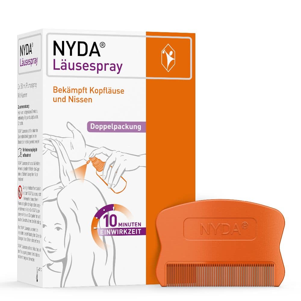 NYDA Läusespray gegen Kopfläuse & Nissen 2x50ml 2X50 ml Pumplösung