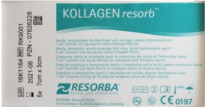 KOLLAGEN RESORB Schwämme 3x7 cm 5 St Schwämme