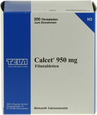 CALCET 950 mg Filmtabletten 200 St Filmtabletten