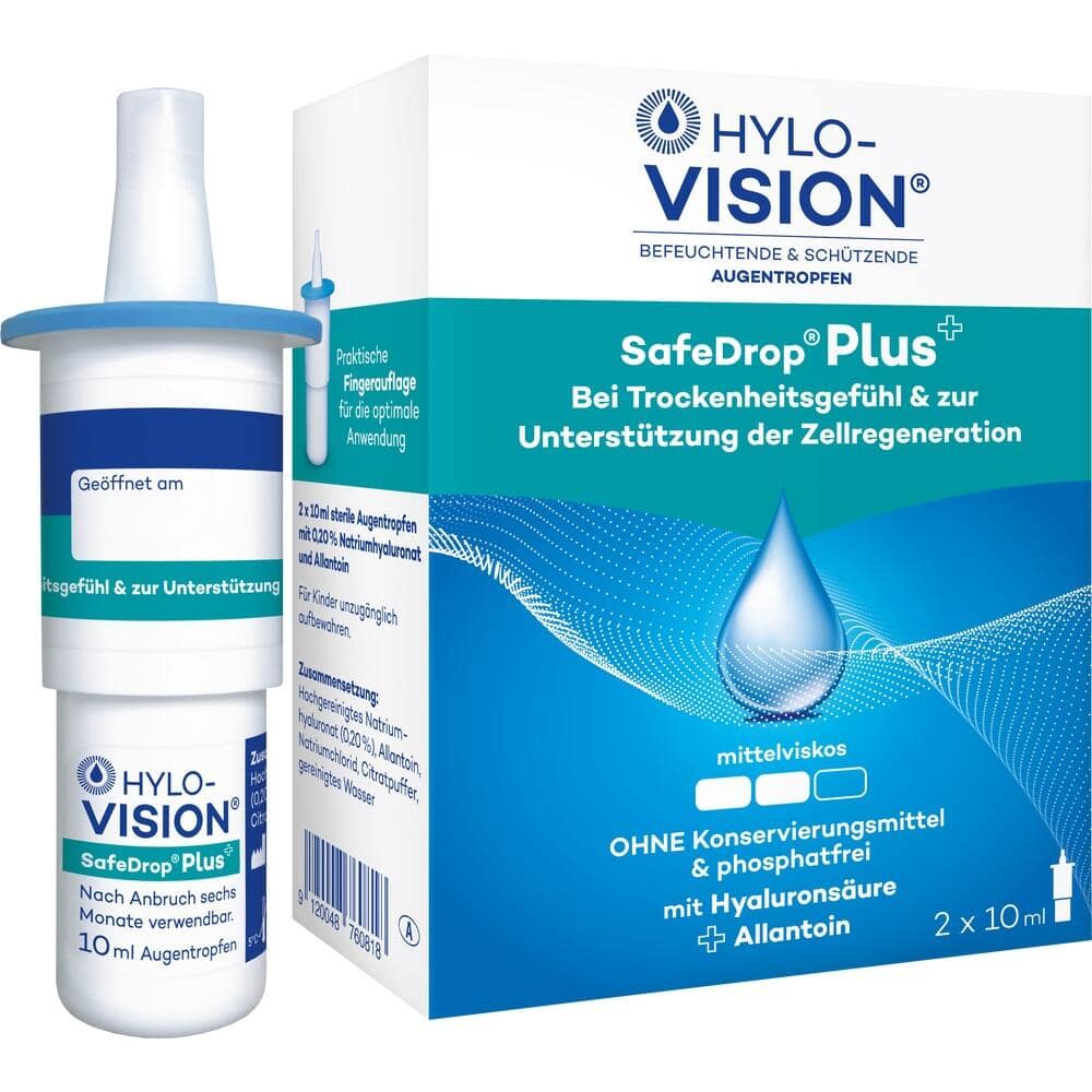 HYLO VISION SafeDrop Plus Augentropfen 2X10 ml Augentropfen